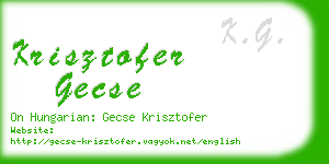 krisztofer gecse business card